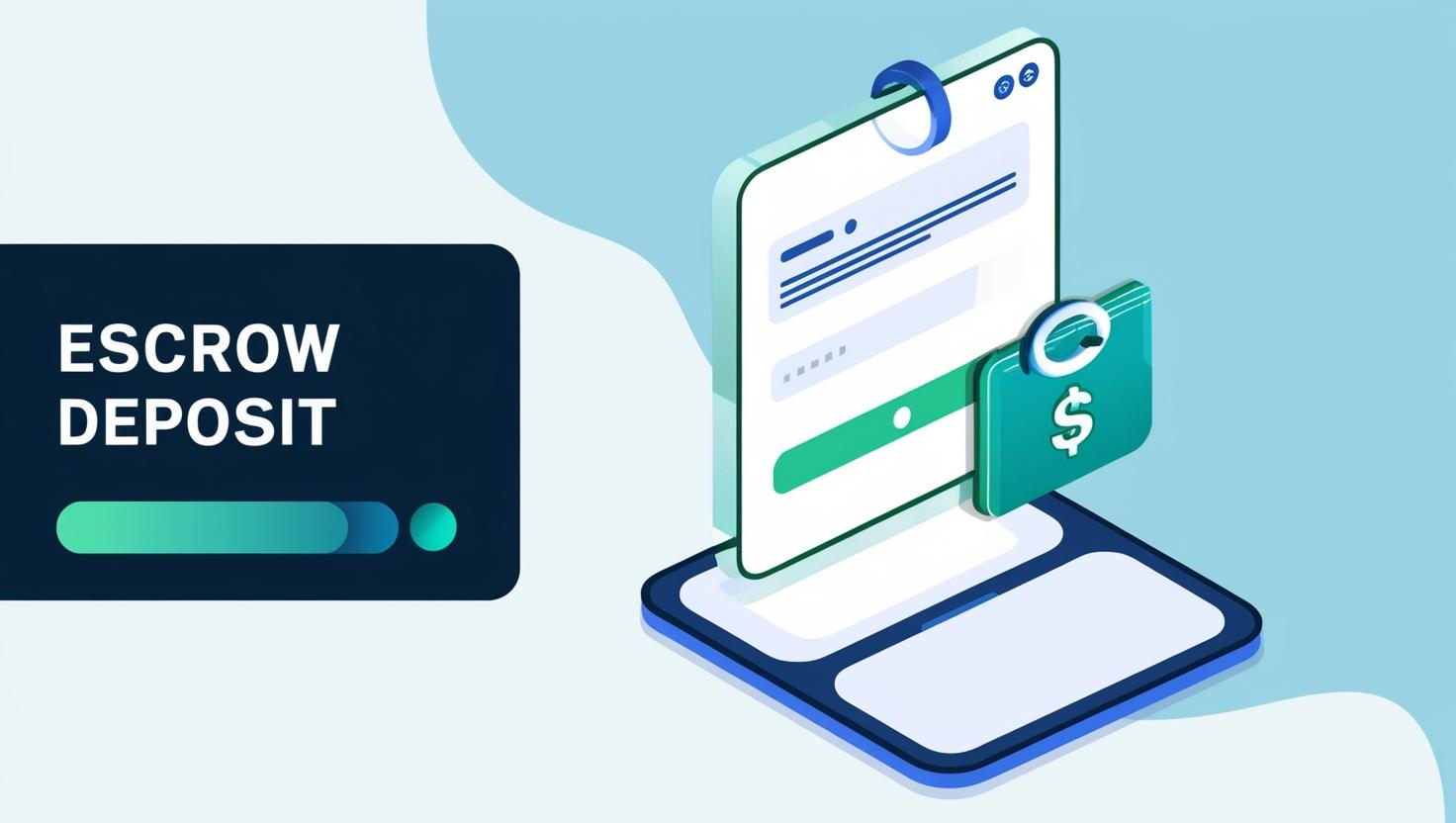 graphic with escrow deposit status bar