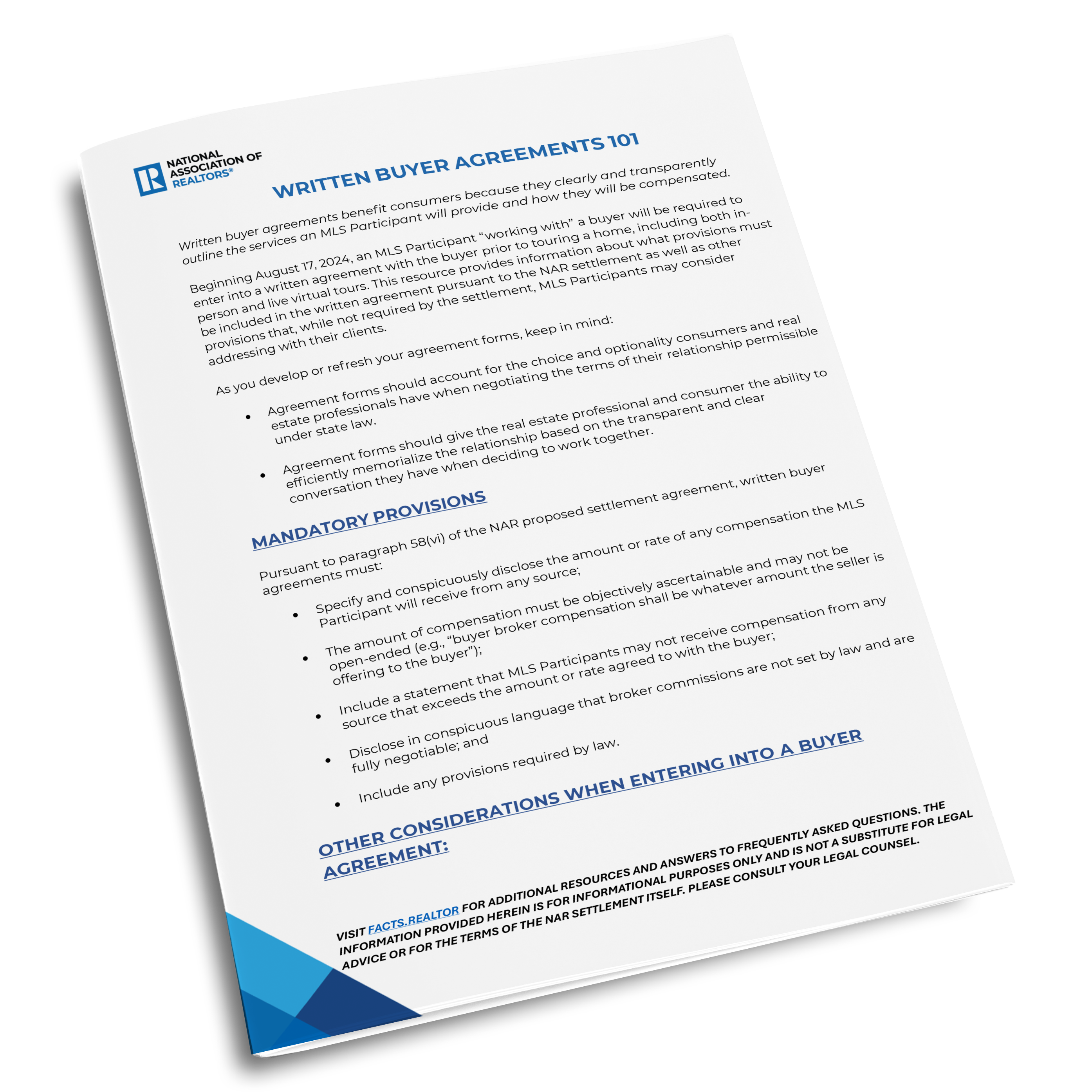 NAR Written Buyer Agreements 101 PDF document